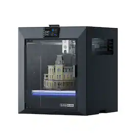 QIDI - Plus5 Enclosed CoreXY FDM 3D Printer, 65C Heated Chamber, 600mm/s, Auto Leveling, AI Camera, 320x320x300mm - Black