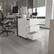Alt View 3. HTUTWOO - 3-Drawer Rectangle Filing Cabinet - Mobile Storage File Cabinet with Wheels, Locking Casters, All-Metal Hardware - White.