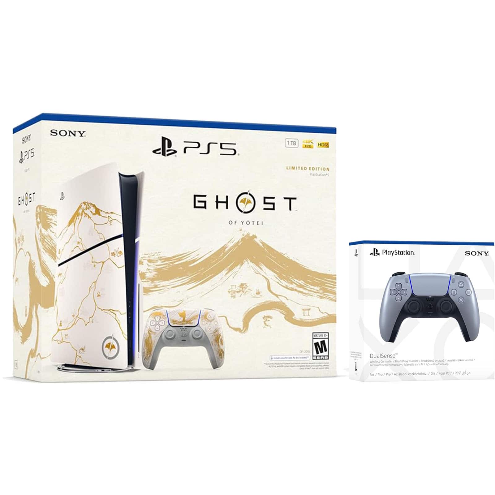 PlayStation 5 Ghost of Yotei Disc Bundle + Extra Controller - PlayStation 5