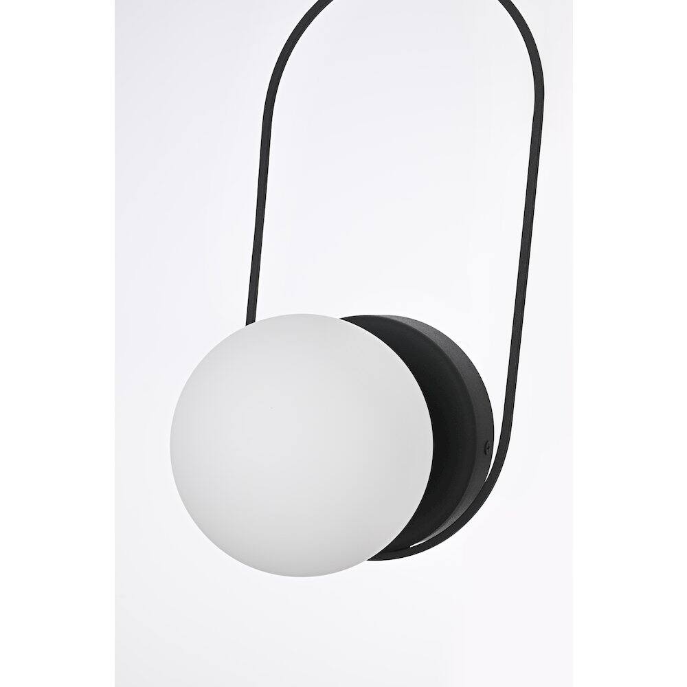 Alt View 1. Elegant Lighting - Silas 6 Inch Outdoor Wall Sconce In Black - Black.