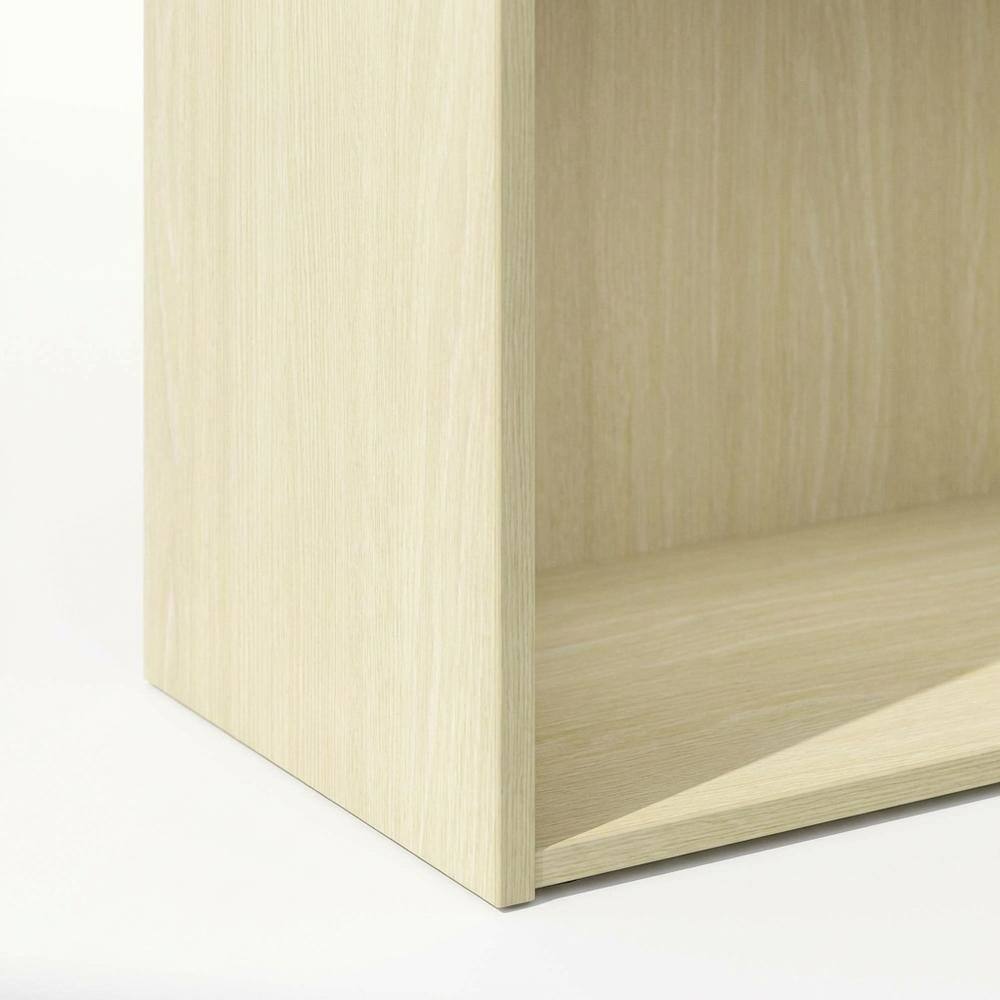 Alt View 2. FurniFact - Wood Bookcase with Open Shelving for Home Office Storage - Steam Beech.