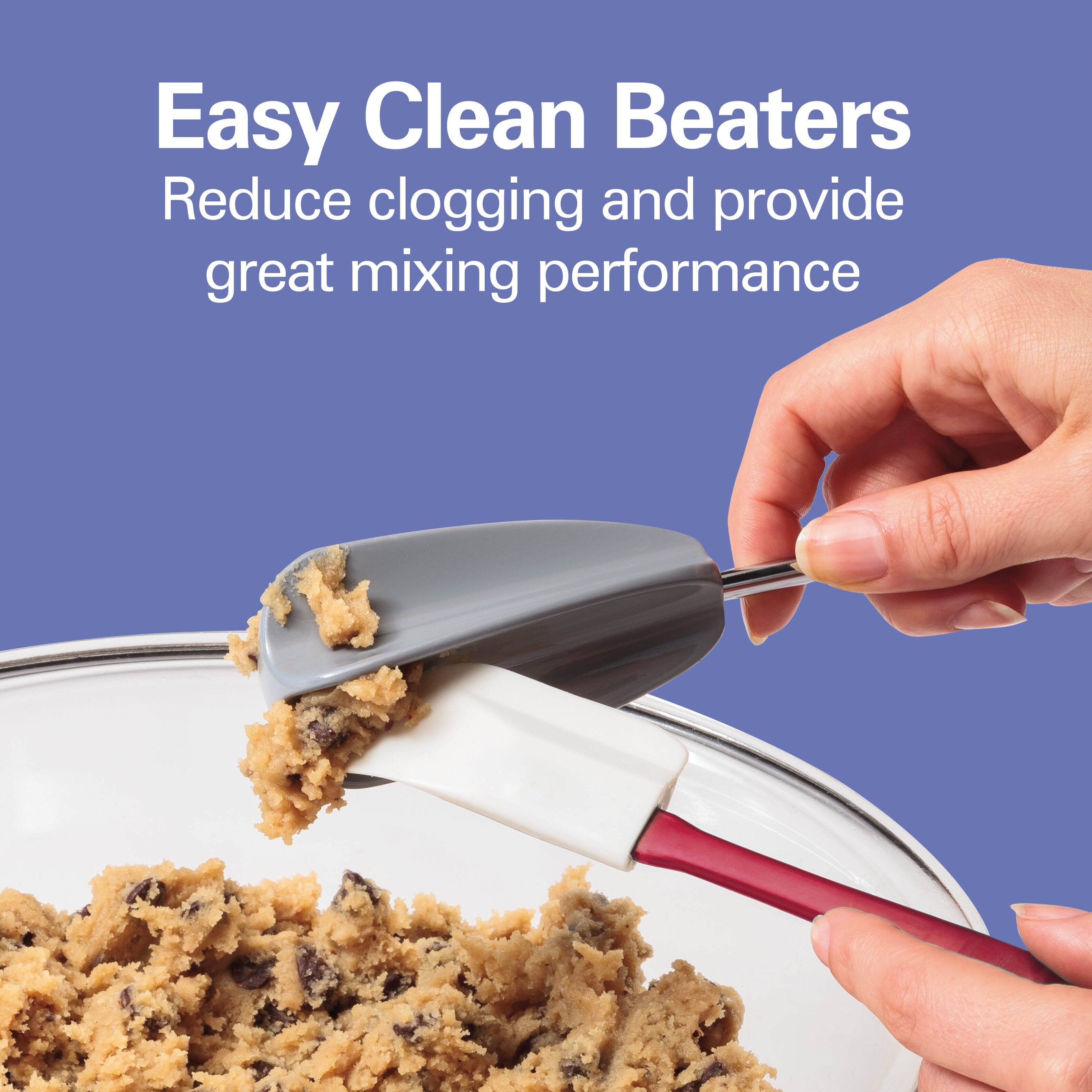 Easy Clean Beaters  
Reduce clogging and provide great mixing performance