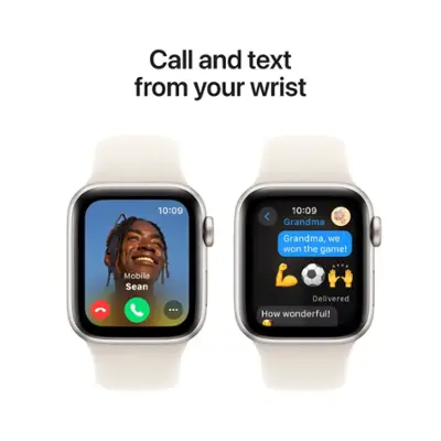 Apple Watch SE 2nd Generation (GPS) 40mm Aluminum Case with Starlight Sport Band - S/M - Starlight