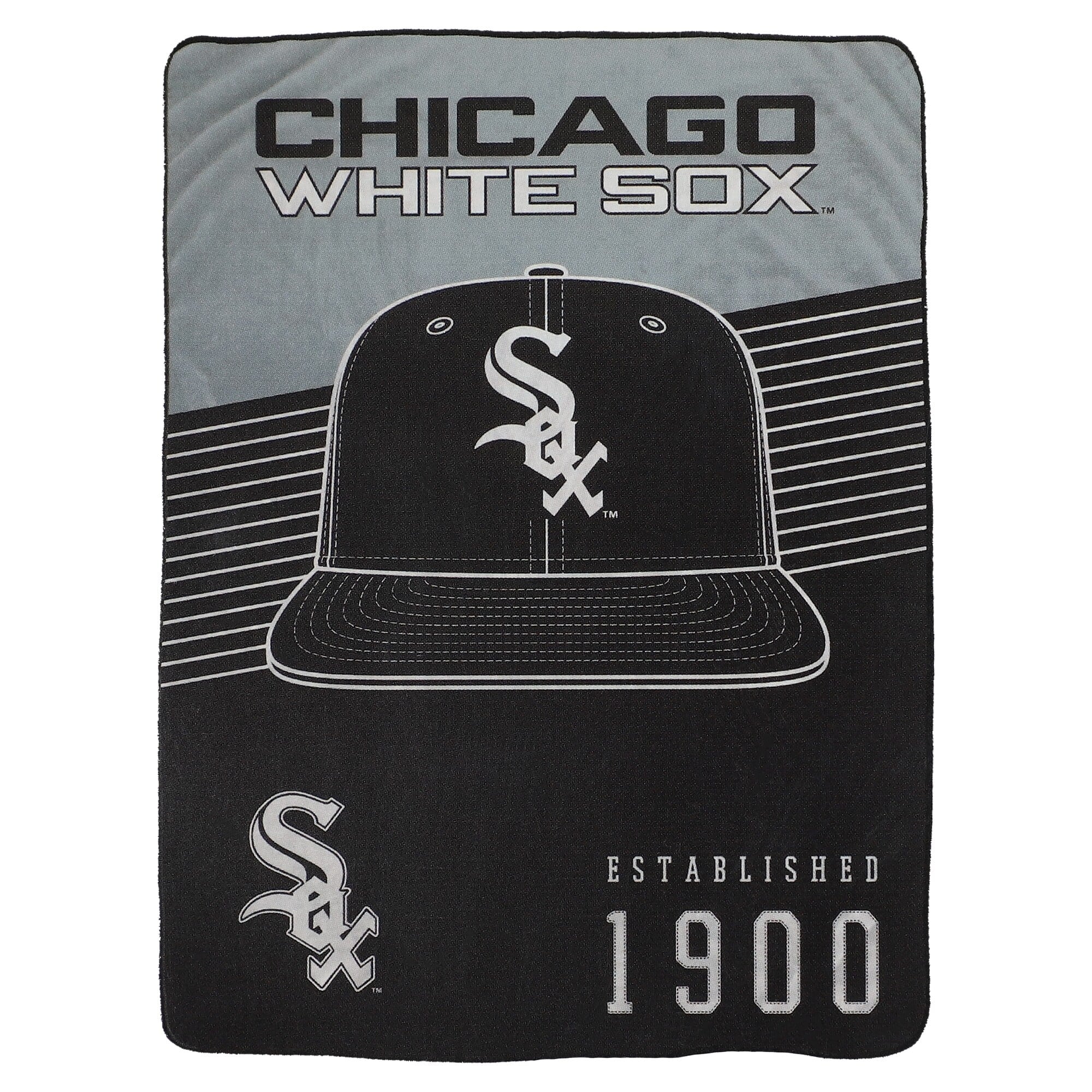 Pegasus - Chicago White Sox 60- x 80- Hat Stripes Throw Blanket - Multicolor