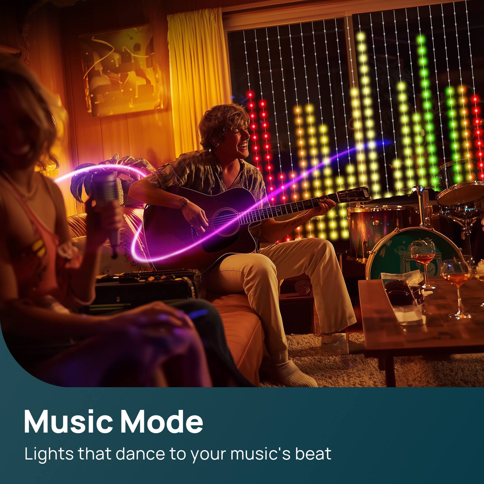 Music Mode  
Lights that dance to your music's beat
