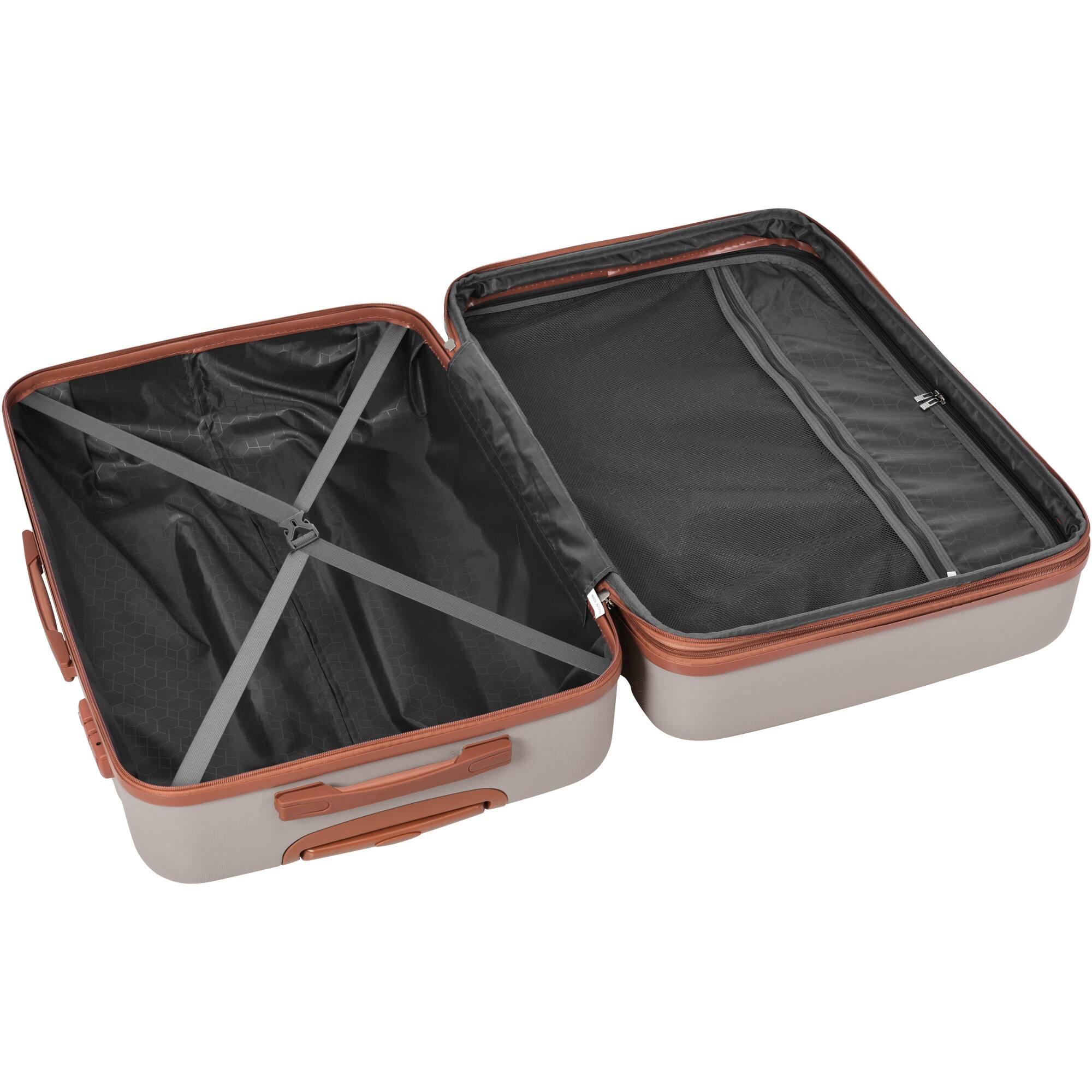 Alt View 1. TinyHomie - Luggage Sets New Model ABS Hardshell 3pcs Lightweight Suitcase sets Spinner Wheels Suitcase with TSA Lock 20+24+28in - Light Brown.