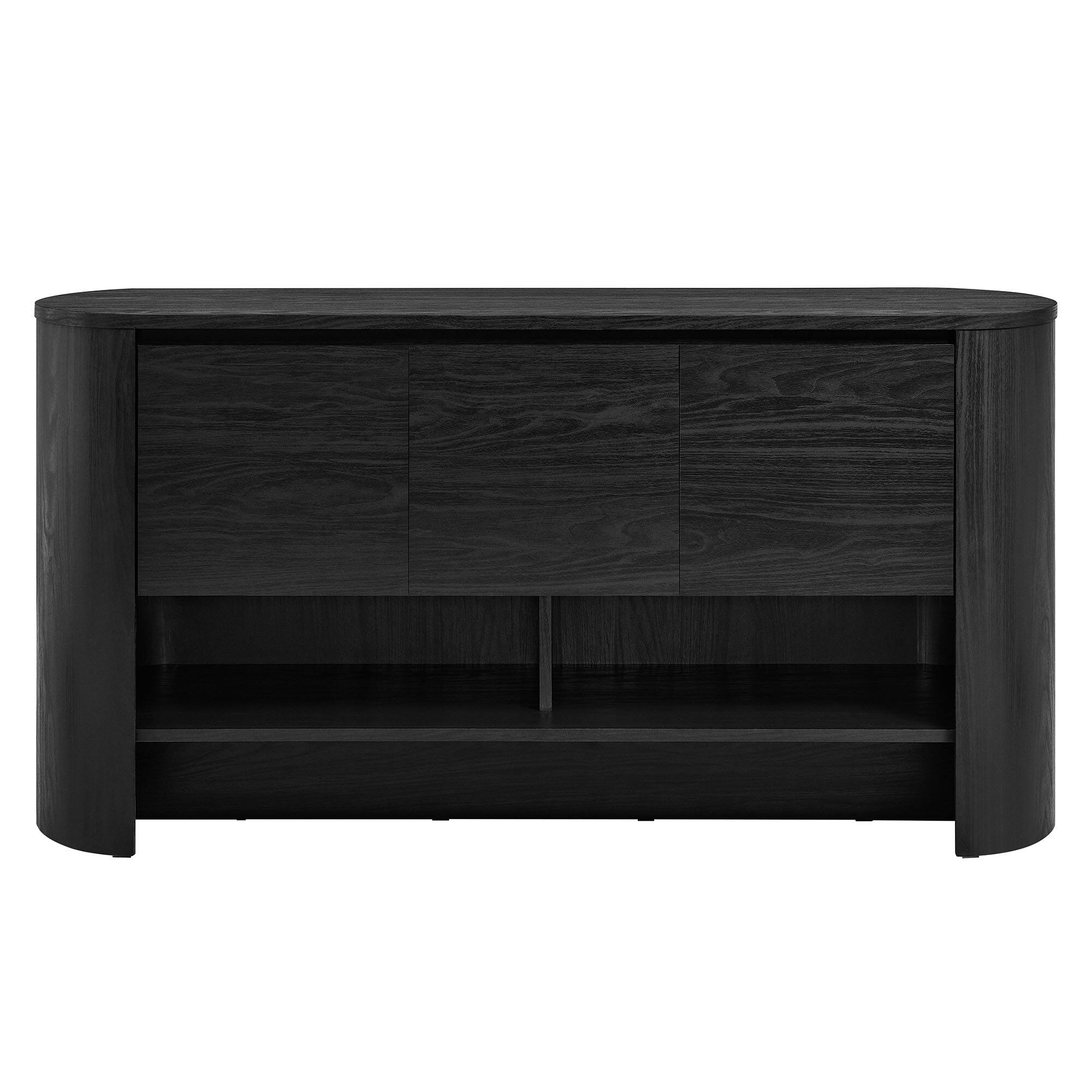 Alt View 4. Modway - Duval 62 Inch Oval Sideboard by Modway - Black.