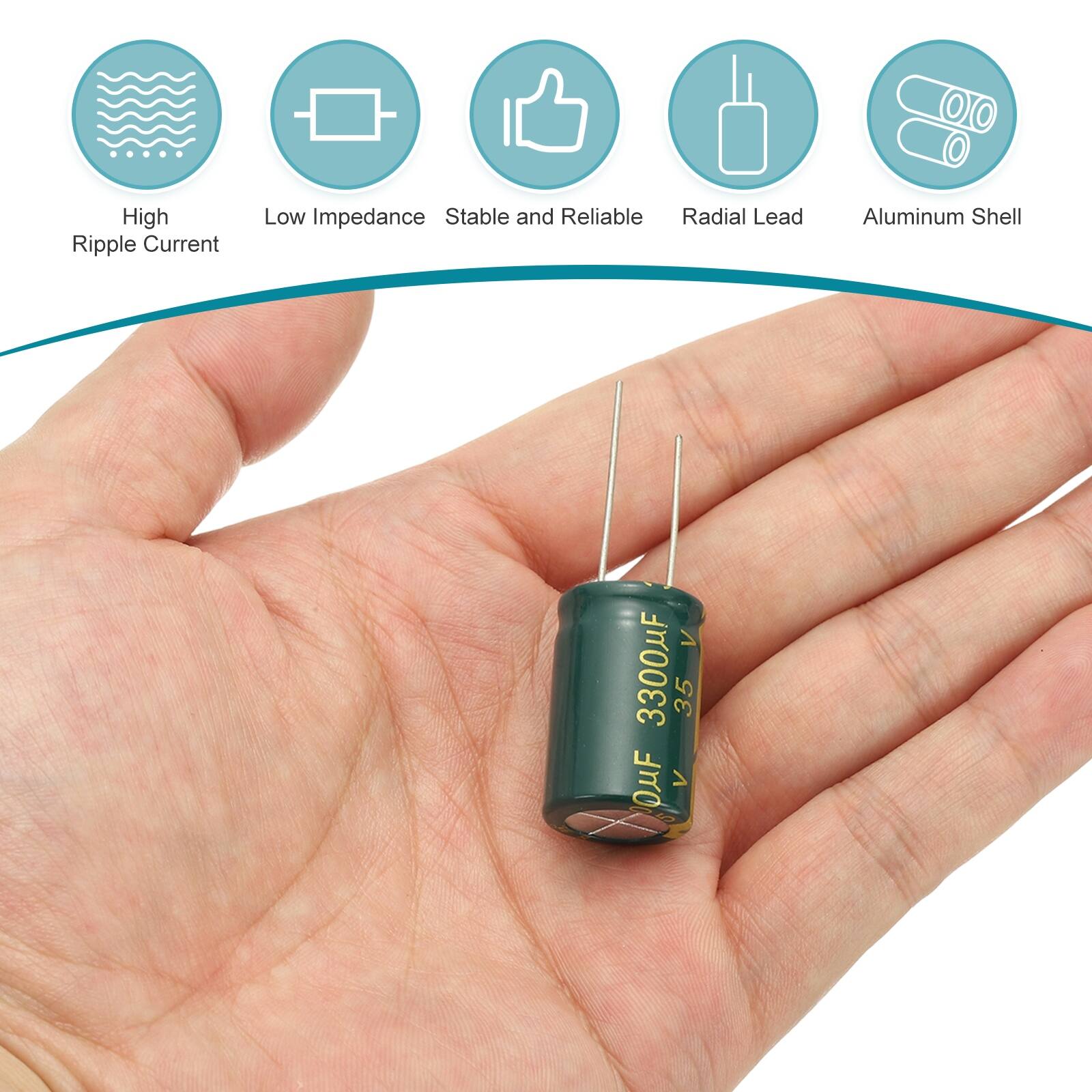 High Ripple Current Low Impedance Stable and Reliable Radial Lead Aluminum Shell 3300uF 35V