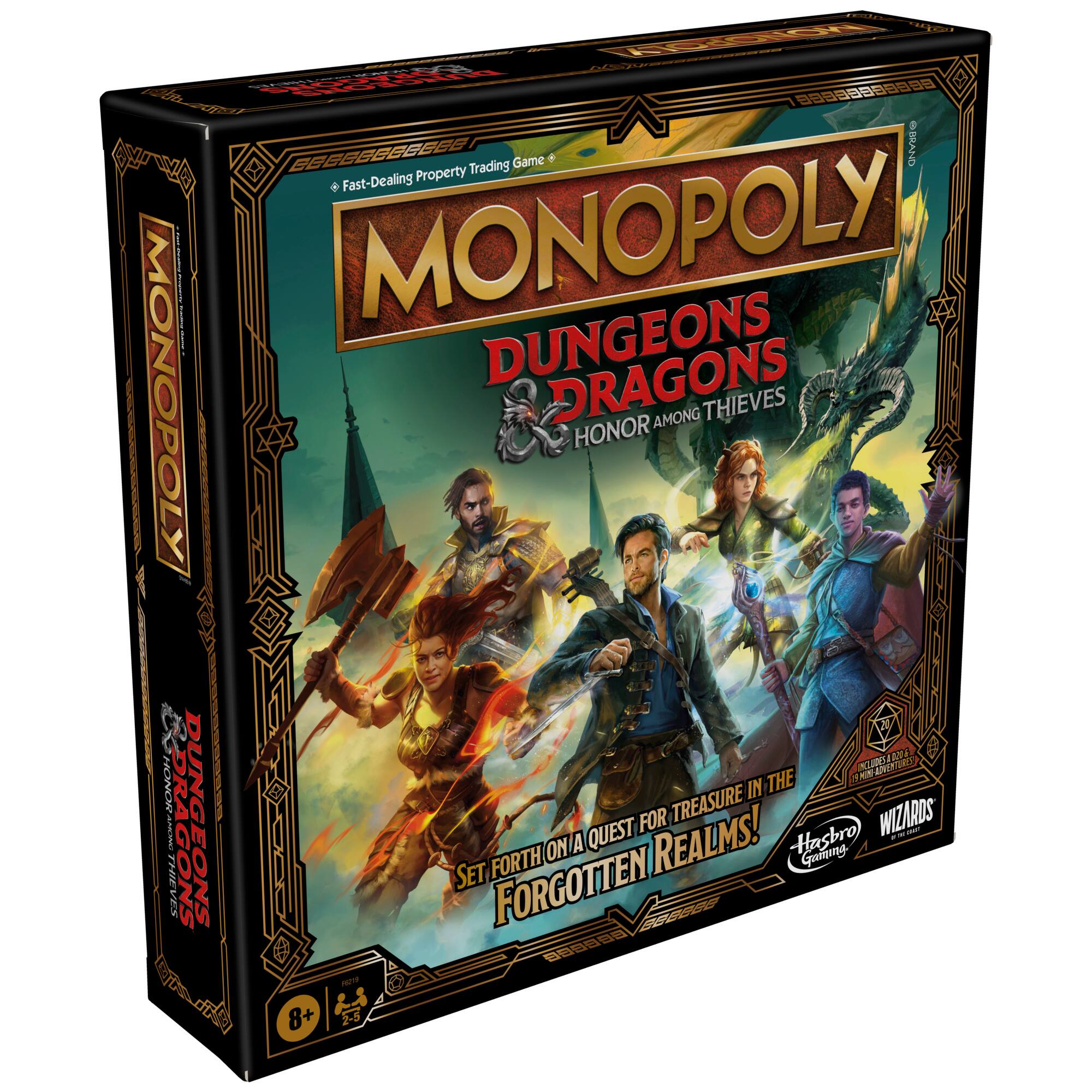Angle. Monopoly - Dungeons & Dragons Honor Among Thieves Monopoly Game.
