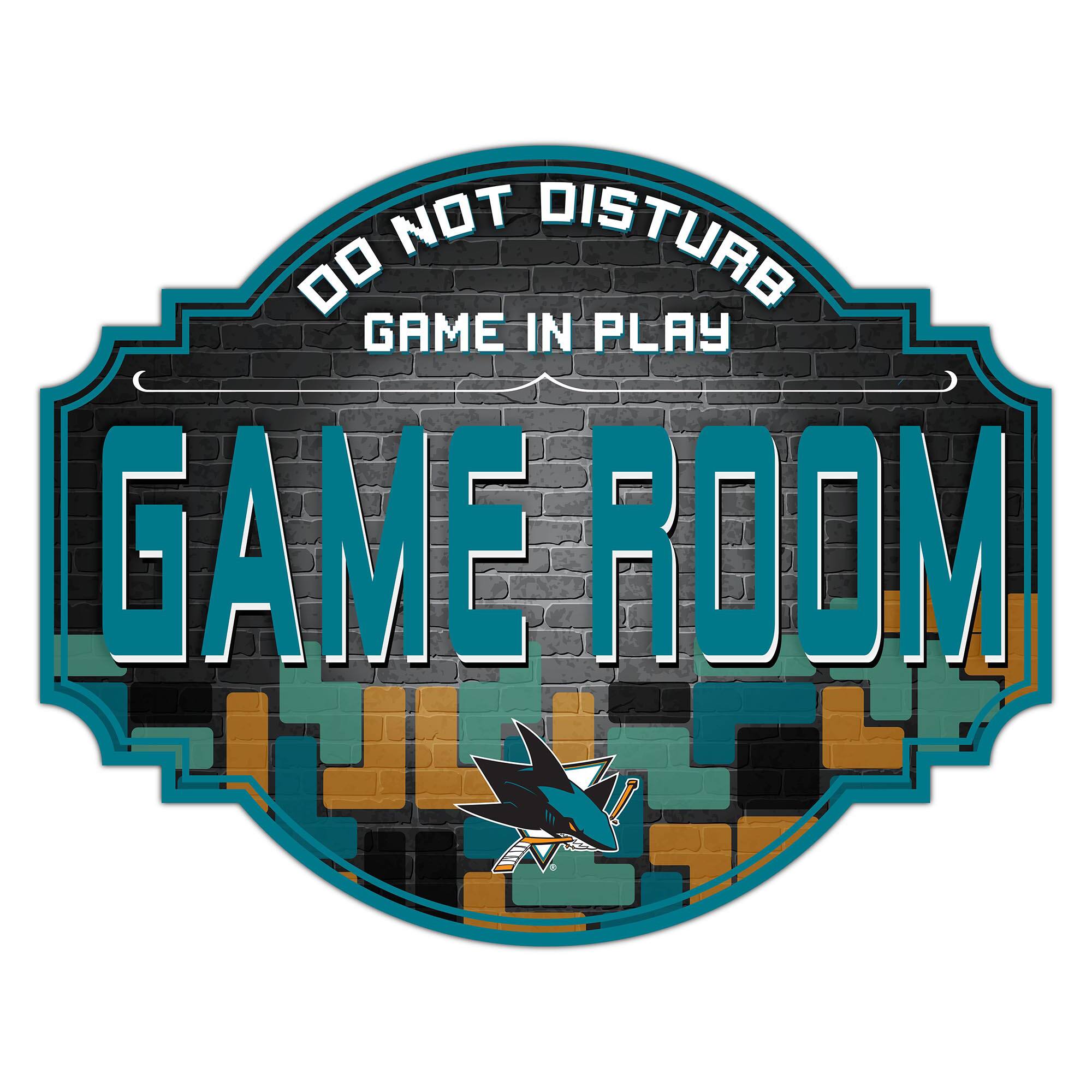 San Jose Sharks 12'' Game Room Tavern Sign