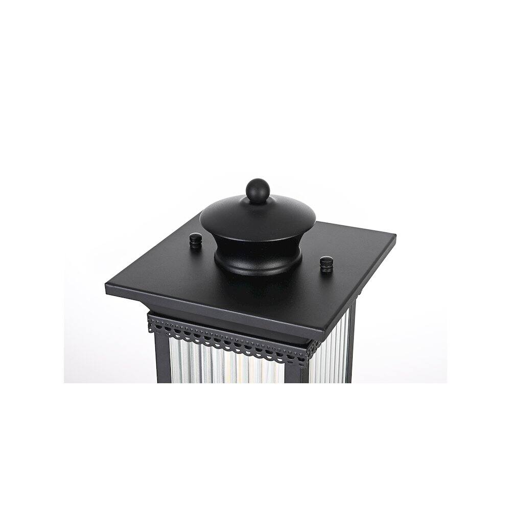 Alt View 1. Elegant Lighting - Collins 7 inch Outdoor Pendant in Black - Black.