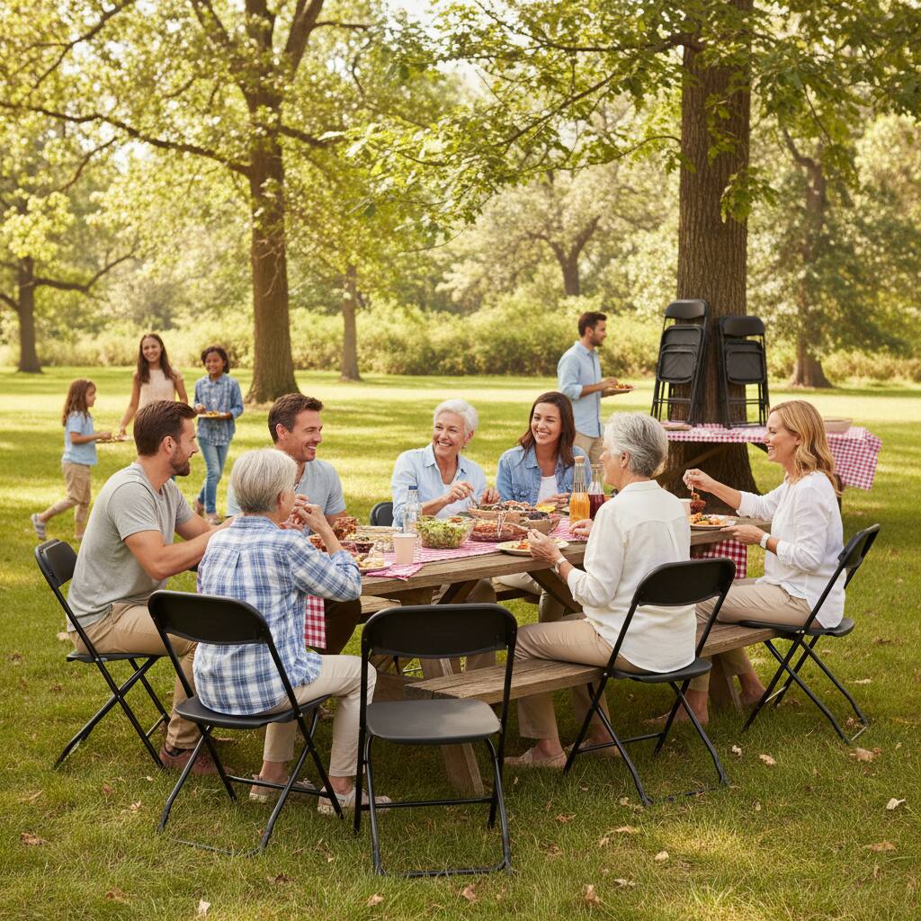 Alt View 5. AOITUN - Black Folding Chair 6 Pack - Portable Stackable Commercial Seats for Parties and Events - Black.