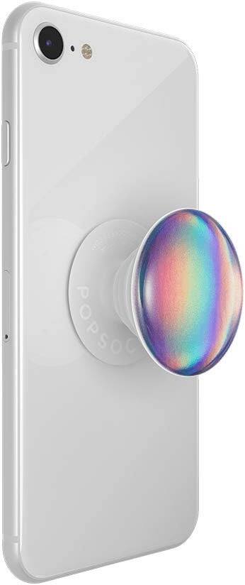 Angle. PopSockets - PopSockets Popgrip Rainbow Orb Gloss PopSocket Phone Grip & Stand - Rainbow Orb.