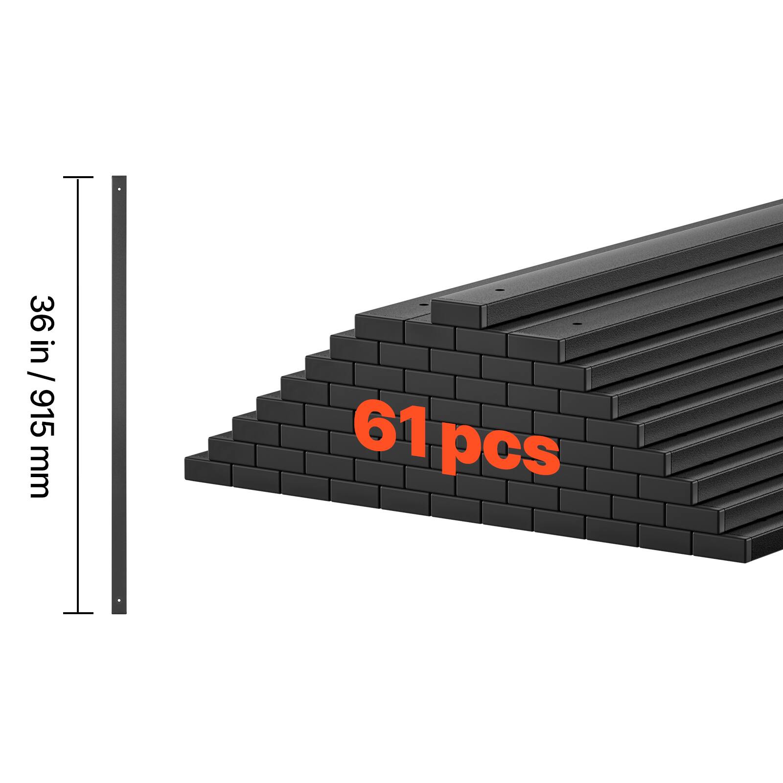 36 in / 915 mm  
61 pcs