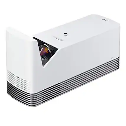 Front. LG - LG HF85LA Ultra Short Throw Laser Smart TV Home Theater CineBeam Projector Class 1 laser product White.
