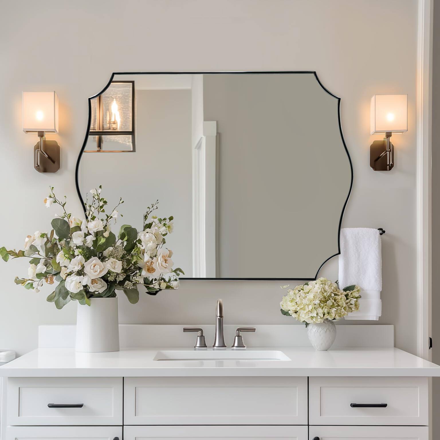 Brushed Nickel 40"L x 30"W