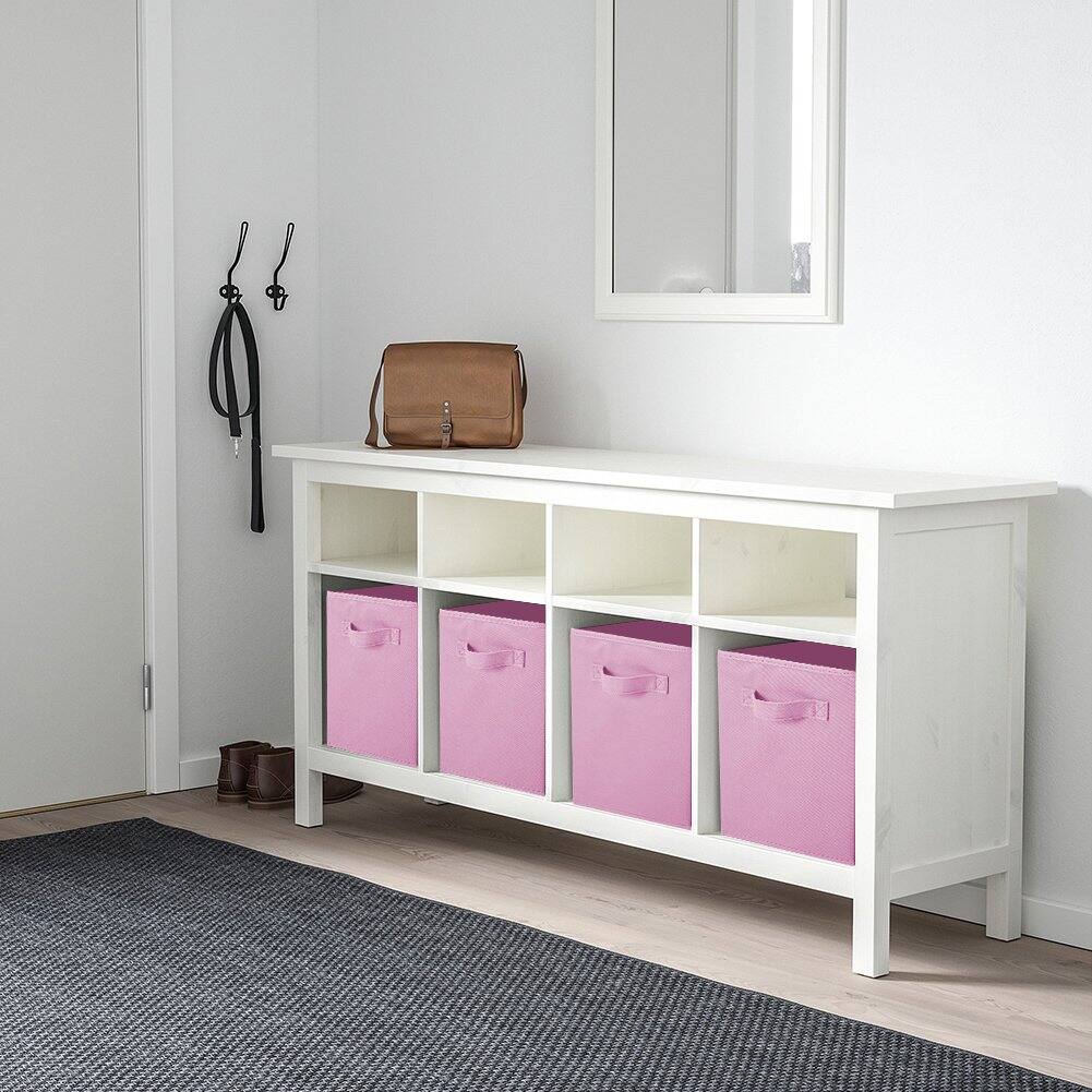 Alt View 1. Dazzling Pops - ShellKingdom Foldable Fabric Storage Cubes and Cloth Organizer Drawer for Closet and Toys, 6 Pack - Violet 2.