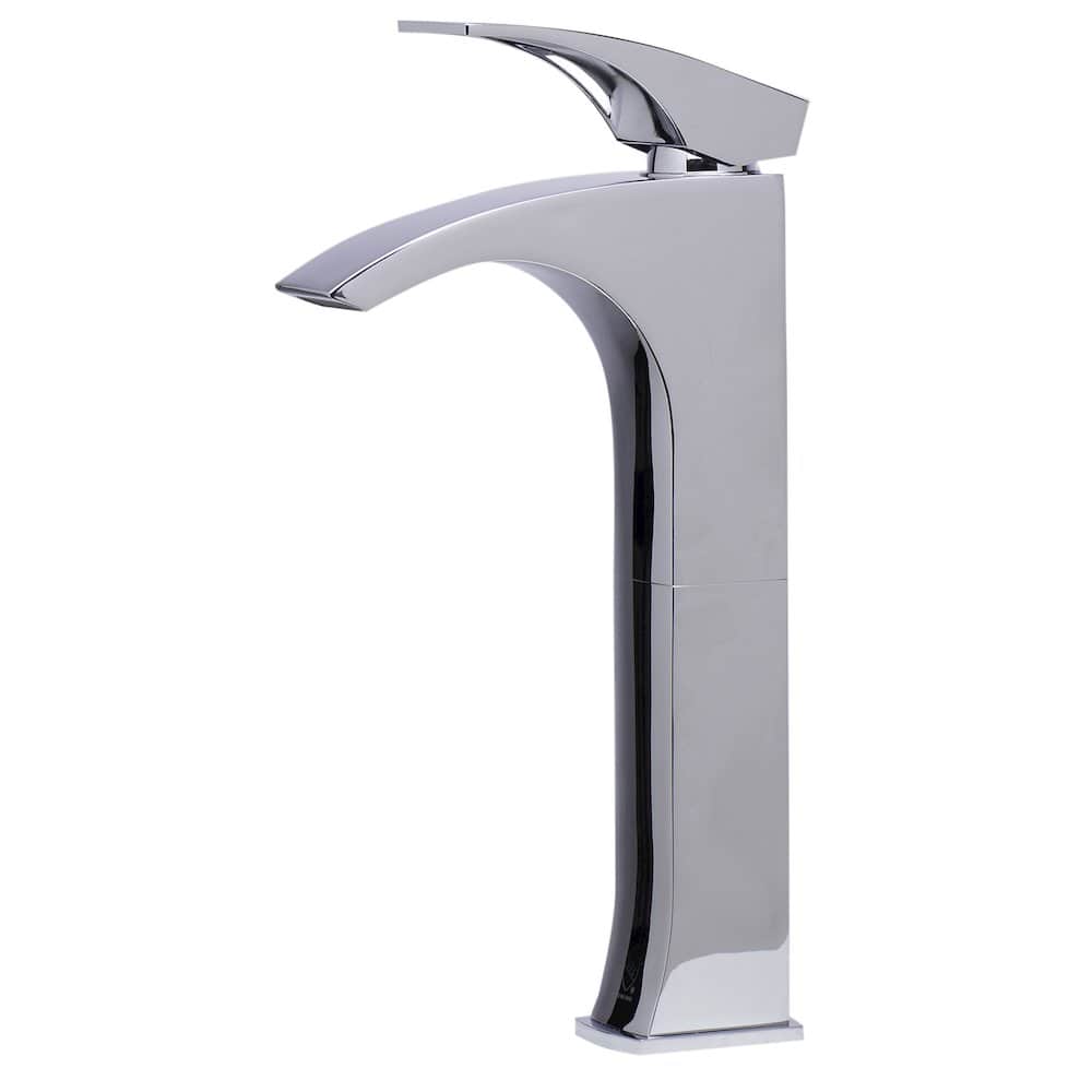 Alfi - Tall Polished Chrome Single Lever Bathroom Faucet - Silver