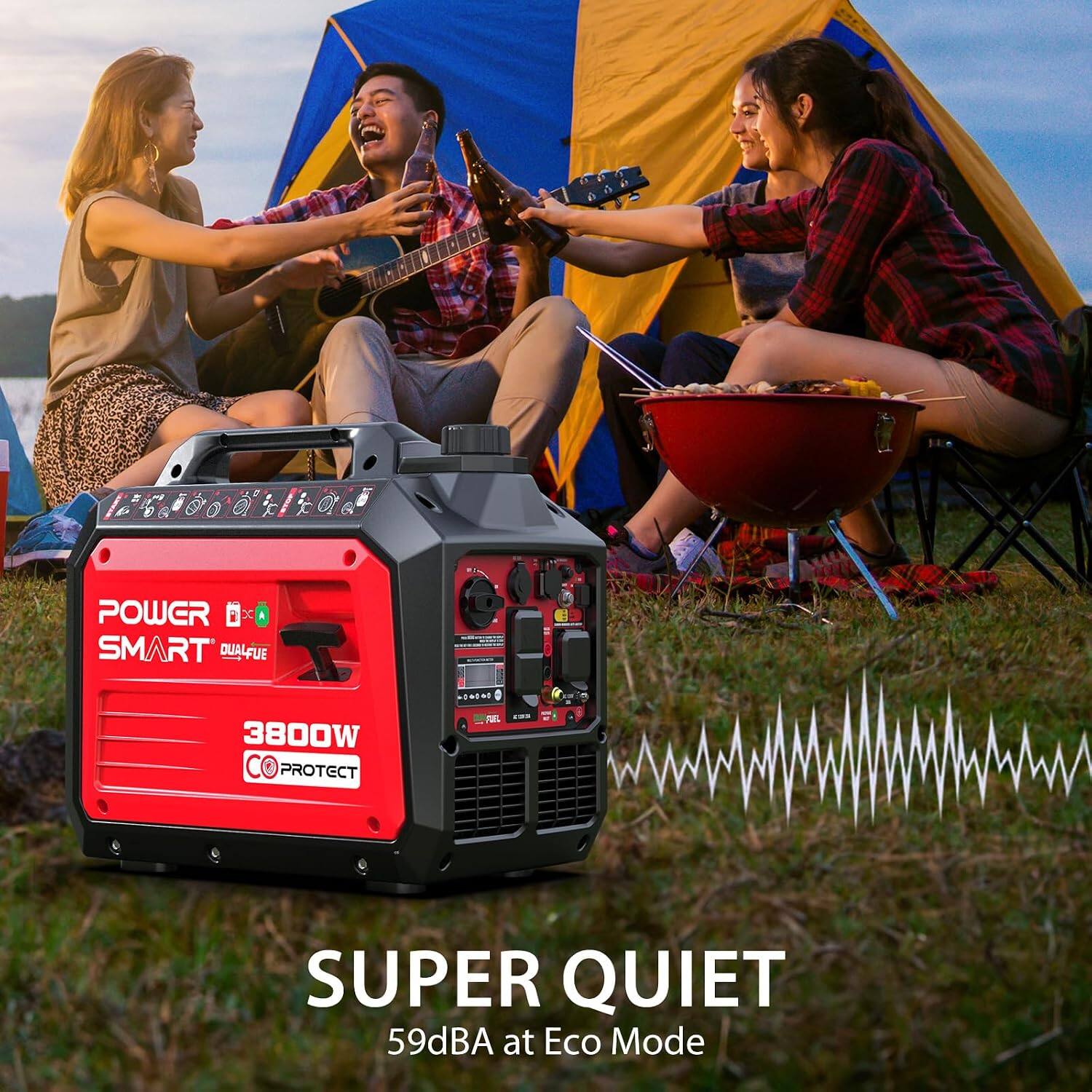 POWER SMART DUAL-FUEL  
3800W PROTECT  
SUPER QUIET 59dBA at Eco Mode