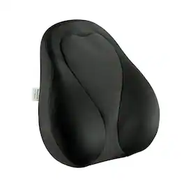 Mount-It! - Ergo Collection Curved Back Support Cushion with Memory Foam & Breathable Mesh for Better Posture - Black