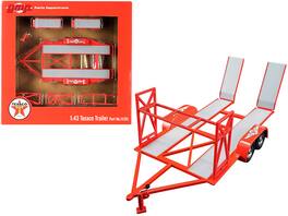 Tandem Car Trailer with Tire Rack "Texaco" for 1/43 Scale Model Cars by GMP - Orange