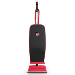 Hoover - Commercial CH50300 Task Vac Soft Bag Lightweight Upright with 12 in. Cleaning Path - Black/Red
