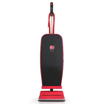 Front. Hoover - Hoover Commercial CH50300 Task Vac Soft Bag Lightweight Upright with 12 in. Cleaning Path - Black/Red - Black/Red.