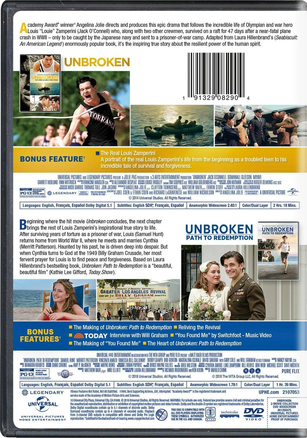 Back. Unbroken/Unbroken - Path to Redemption (DVD Double Feature) [DVD].