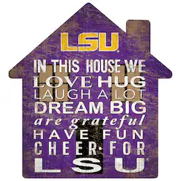 Fan Creations - LSU Tigers 12'' Team House Sign - Multicolor