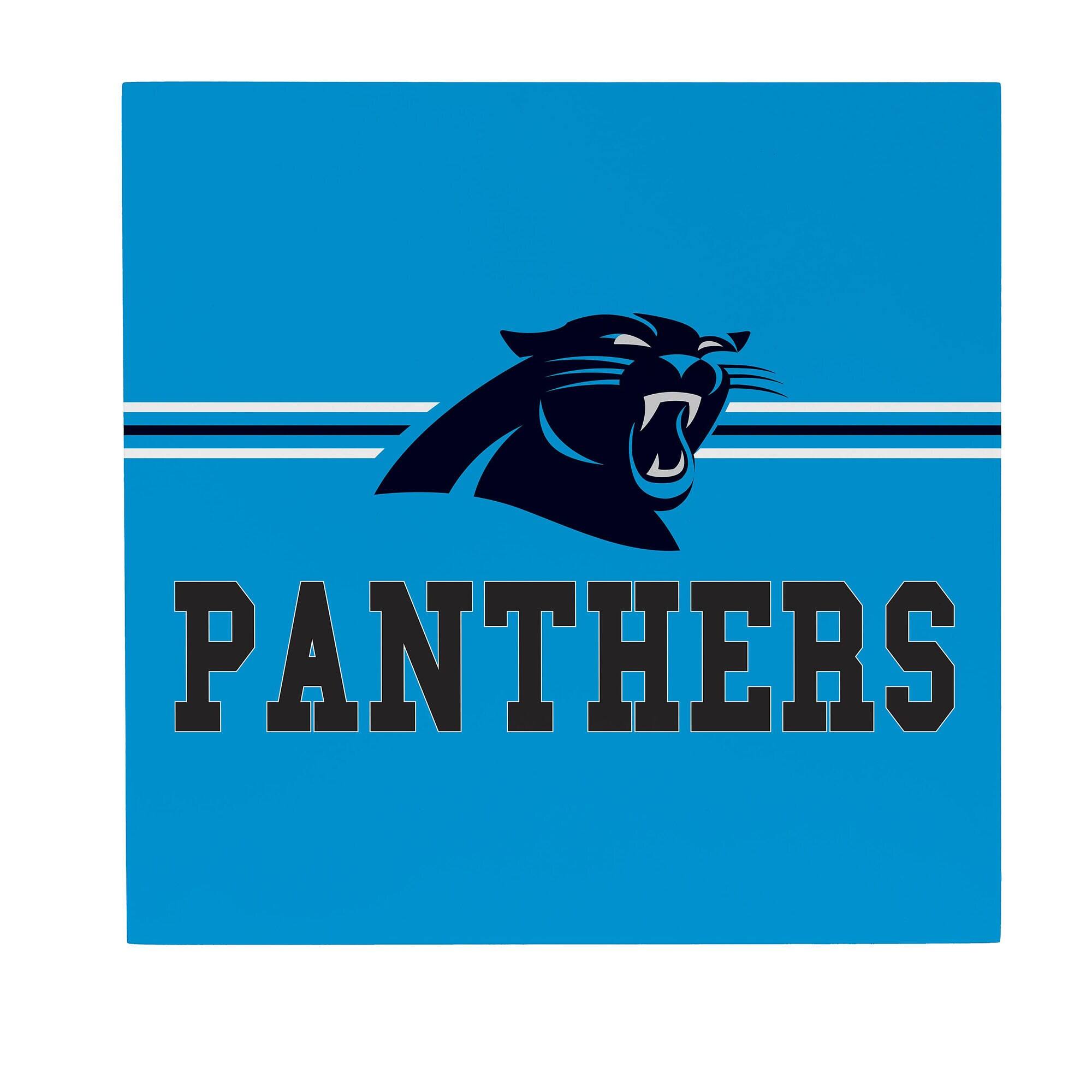 Carolina Panthers 12" x 12" Wood Wall Sign