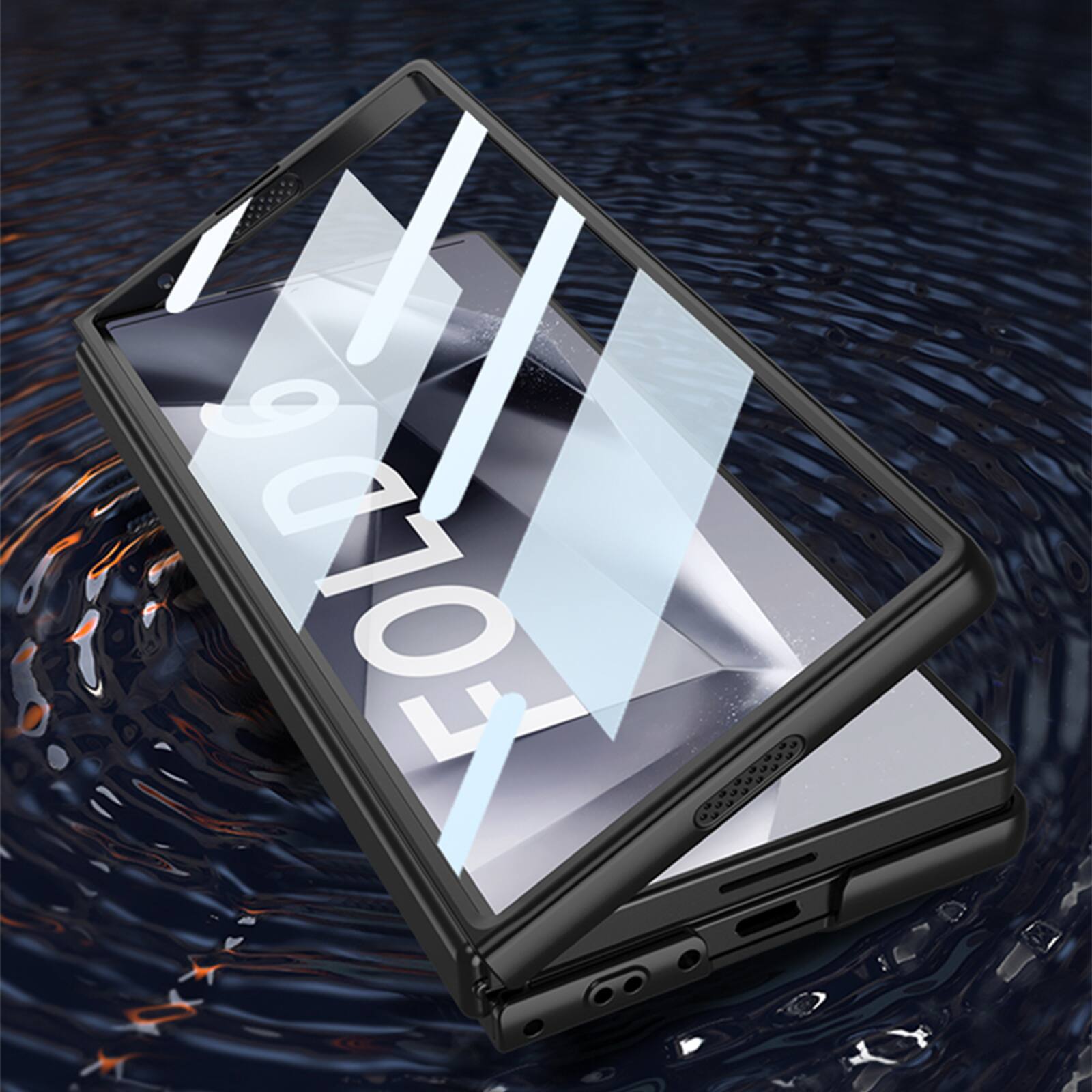 Alt View 3. Dteck - Ultra Slim Case For Samsung Galaxy Z Fold 7 Built-in Screen Protector Shock-Absorbent Hard PC Cover - Silver.