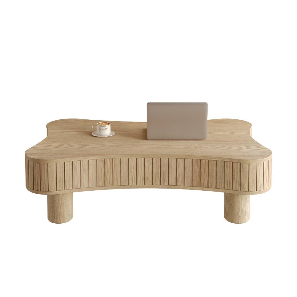 Alt View 9. Loheer - Loheer Lift Top Coffee Table with Hidden Storage, Natural Wood - Natural Wood.