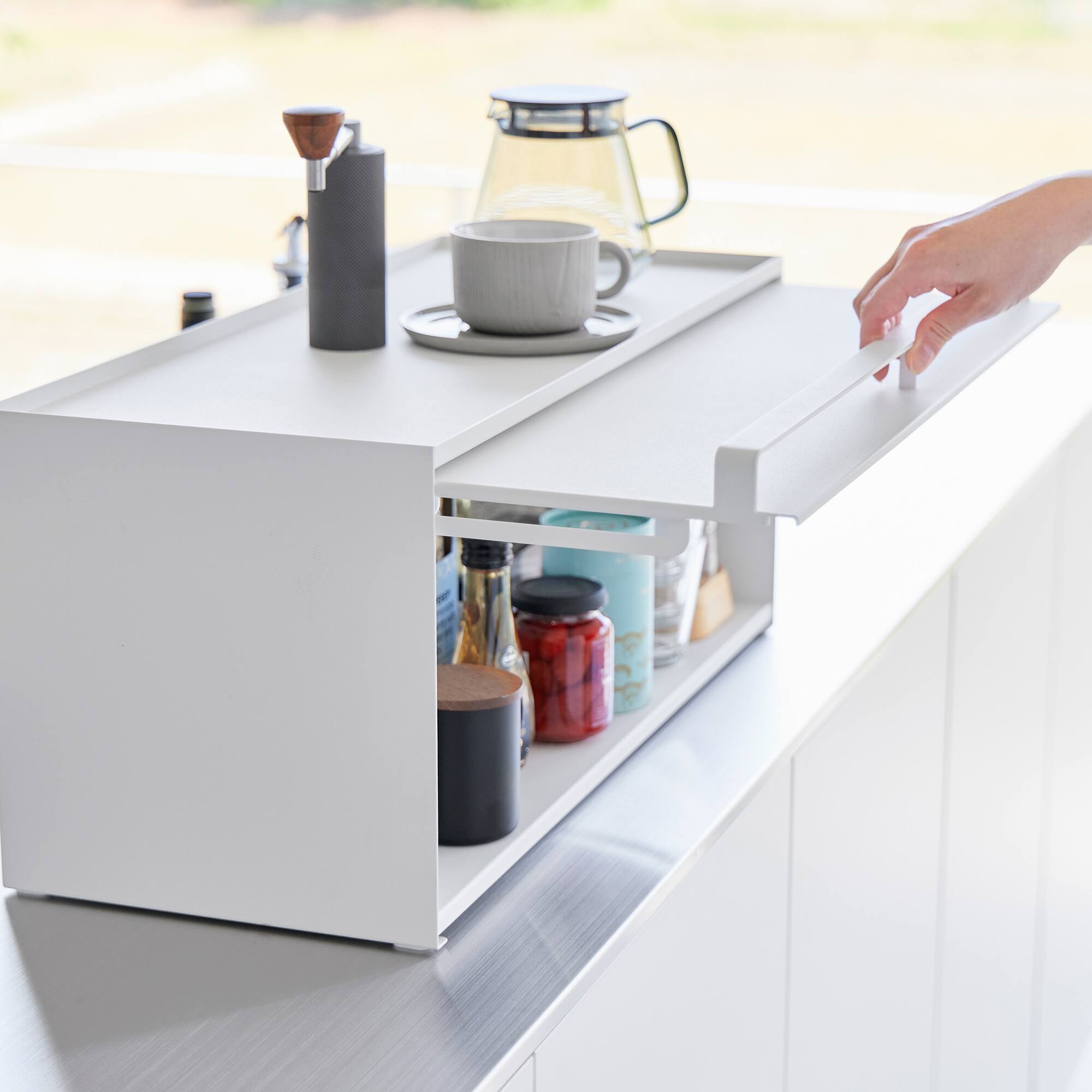 Alt View 1. Yamazaki Home - Open-Back Countertop Storage Rack.