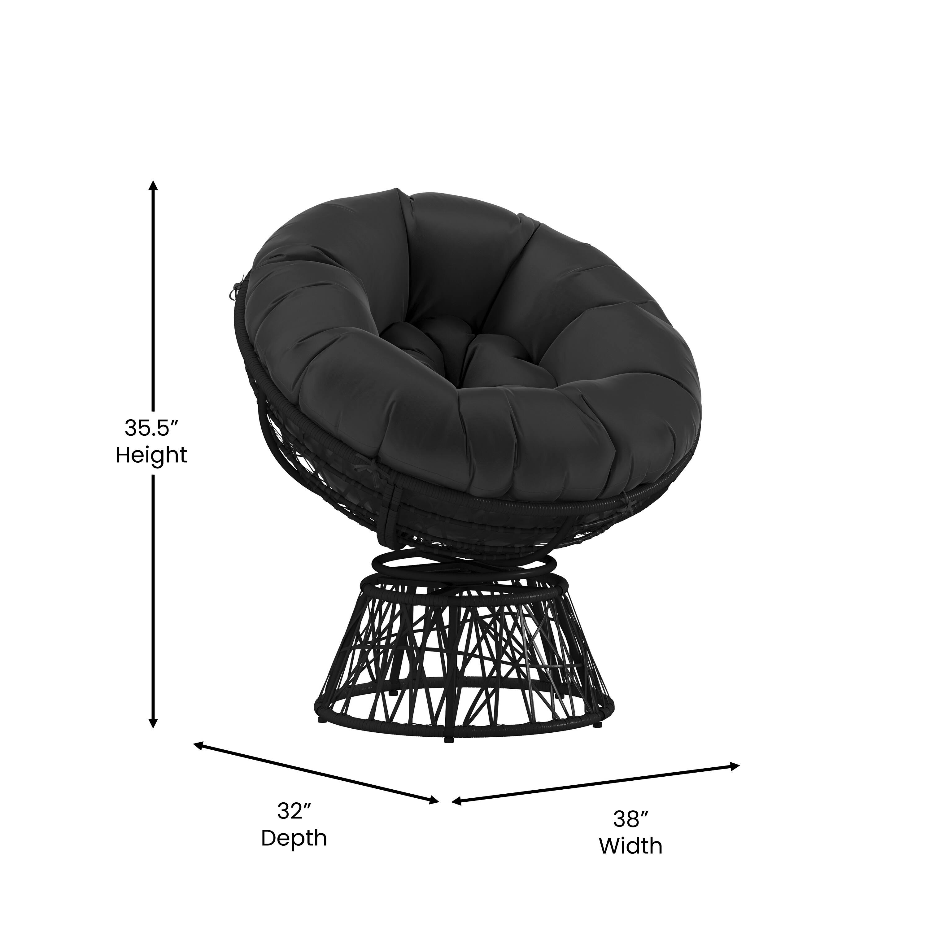 35.5" Height, 32" Depth, 38" Width