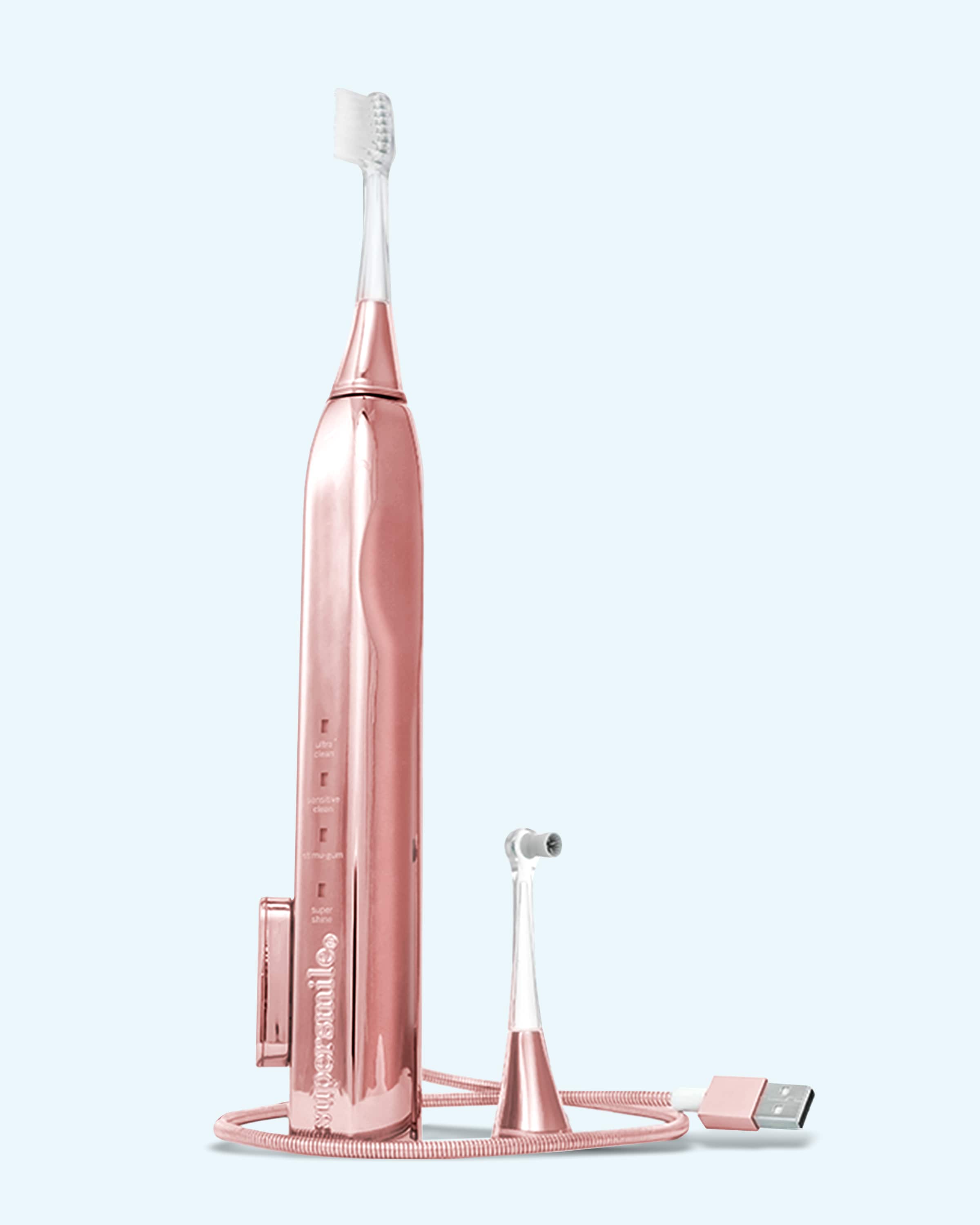 SuperSmile - Zina45™ Sonic Pulse Toothbrush Chrome No Case - Rose Gold