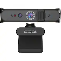 Front. CODi - Allocco HD 1080P IR Facial Recognition Webcam (Windows Hello) - HD 1080P resolution at 30FPS.