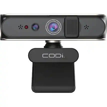 Front. CODi - Allocco HD 1080P IR Facial Recognition Webcam (Windows Hello) - HD 1080P resolution at 30FPS.