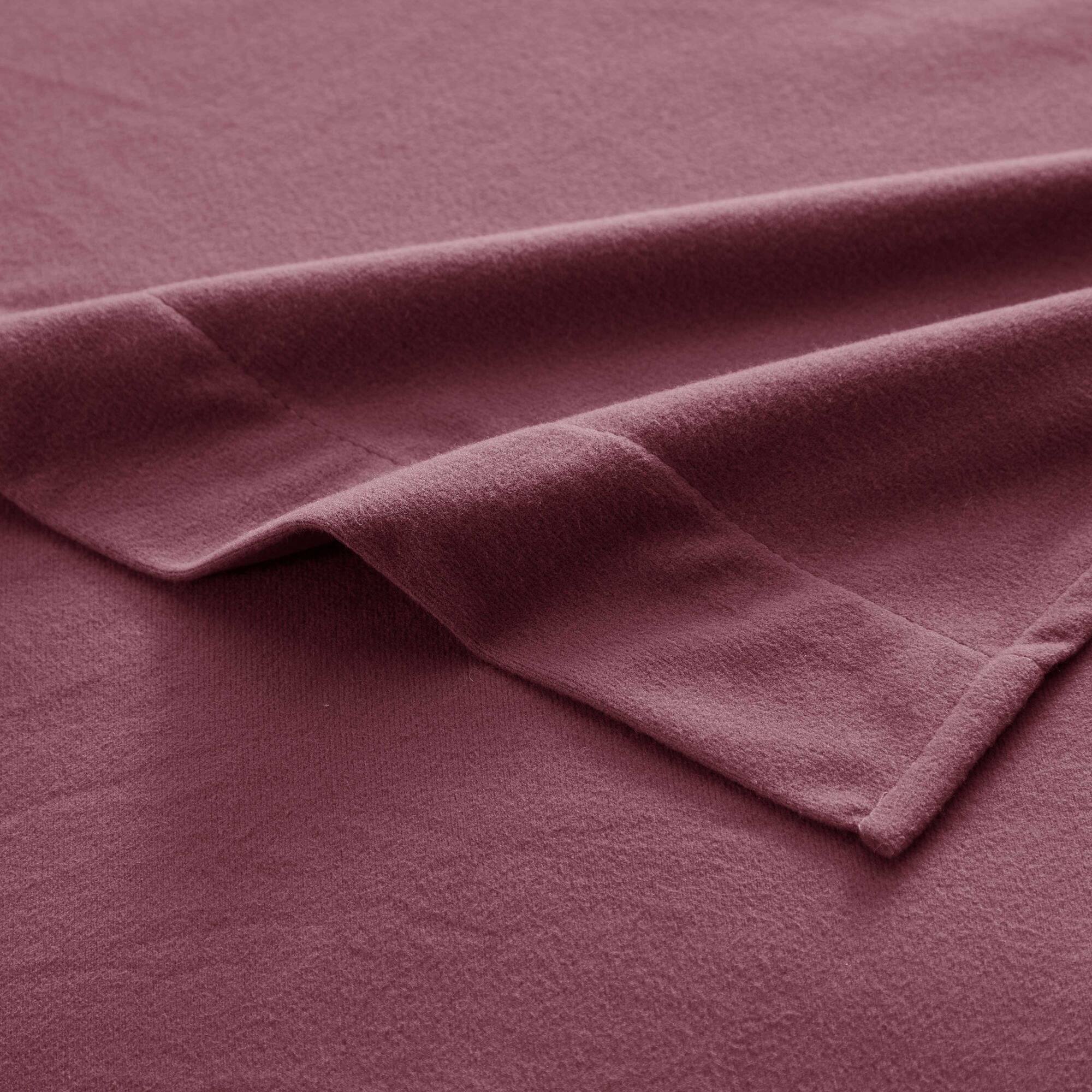 Back. Sweet Home Collection - Solid Flannel Sheets Warm and Cozy Extra Deep Pockets, King - Burgundy.