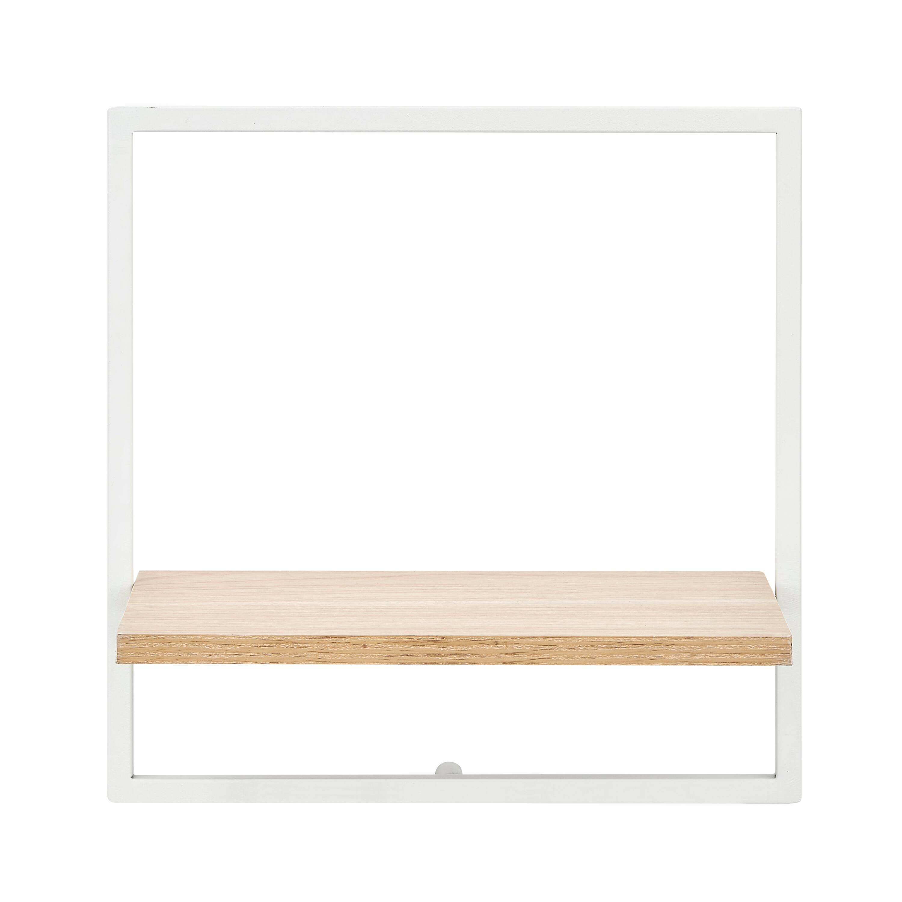 Alt View 9. Danya B - Framed 4-Piece Shelf Set - White Metal Frame and Maple MDF Shelves - White, Maple.