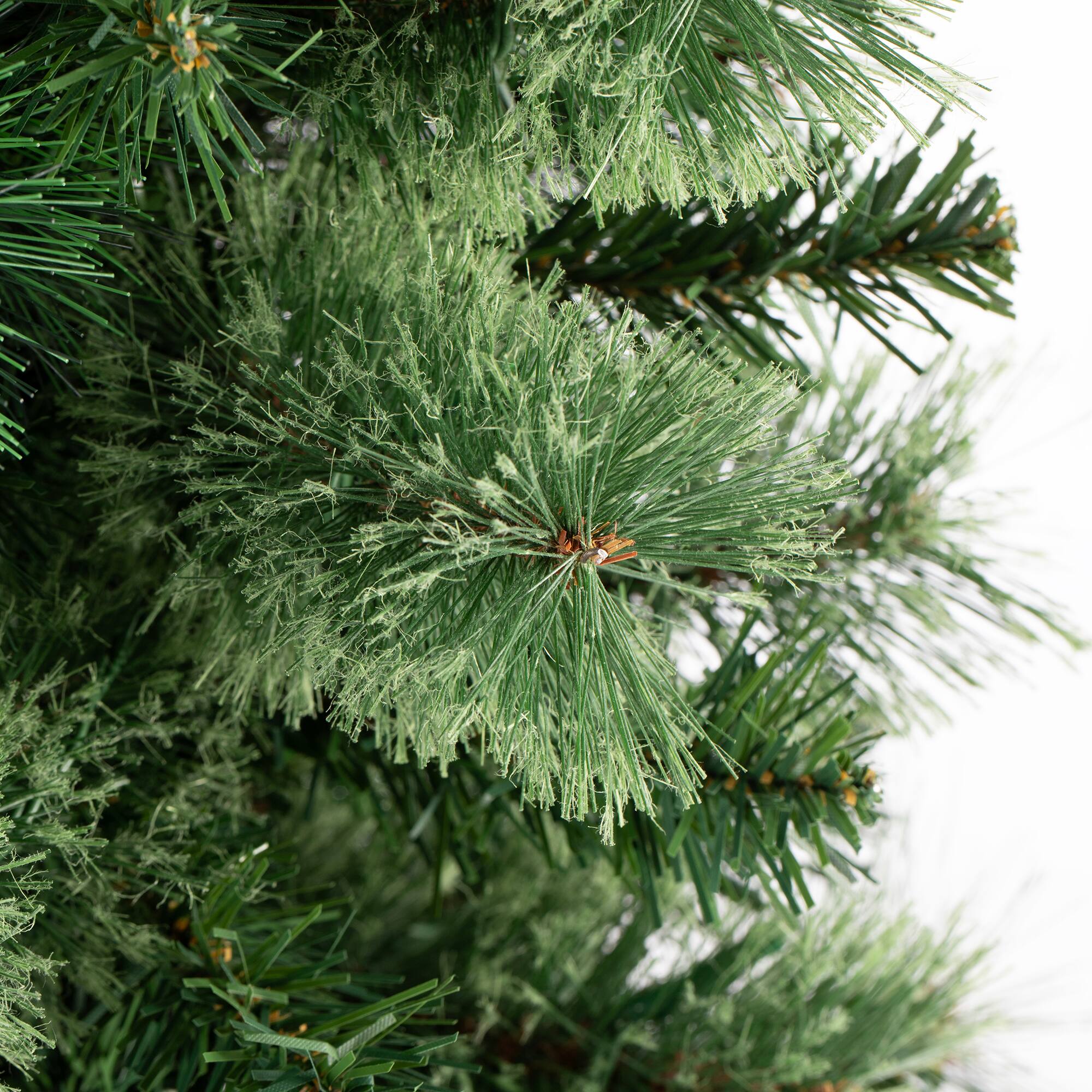 Alt View 10. Glitzhome - Set of 3 5ft/6ft/7ft Green Cashmere Pine Christmas Porch Tree With pinecones,90/130/200 Warm White/Multi-color Lights - Green.