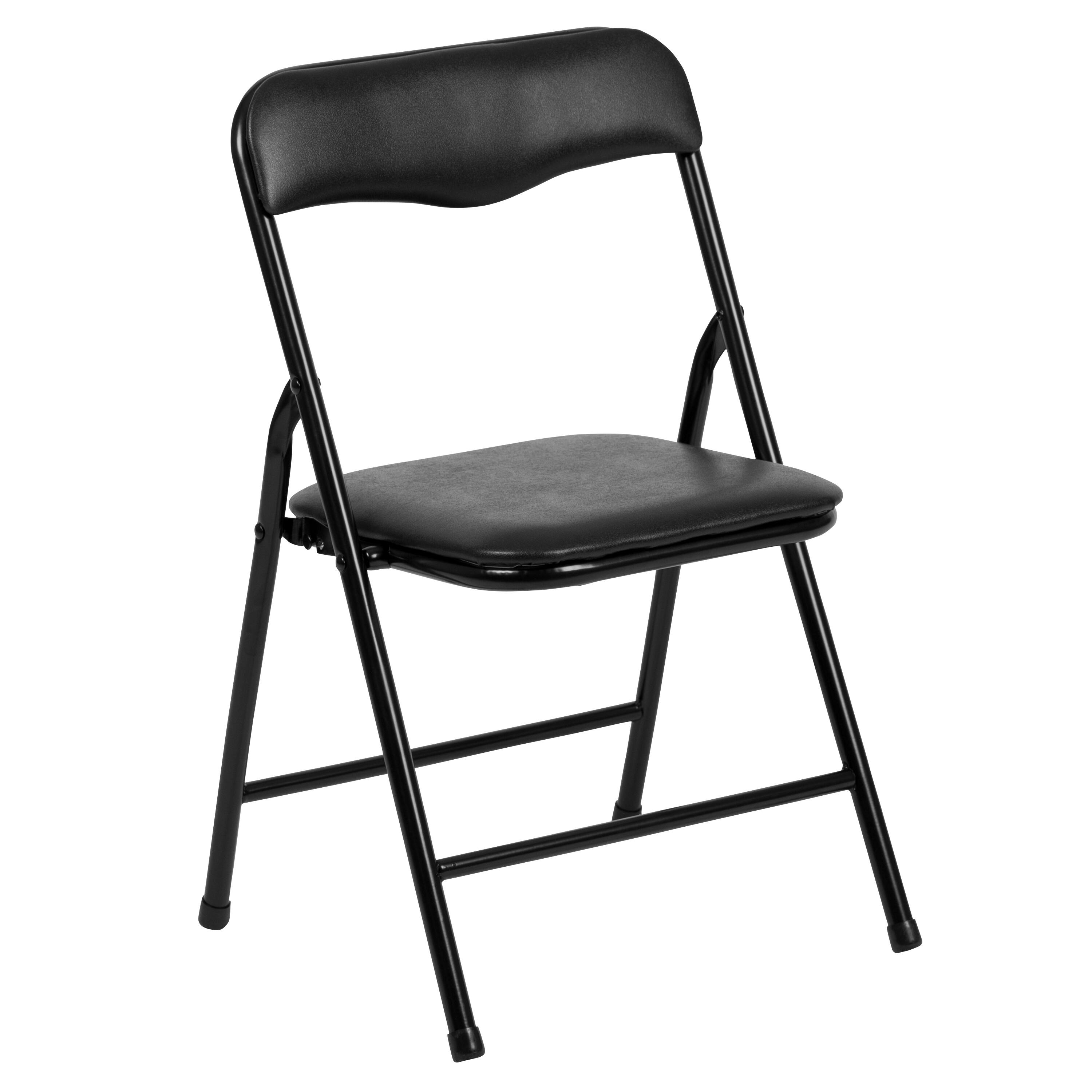 Alt View 7. Emma + Oliver - Kids 3 Piece Folding Table and Chair Set - Kids Activity Table Set - Black.