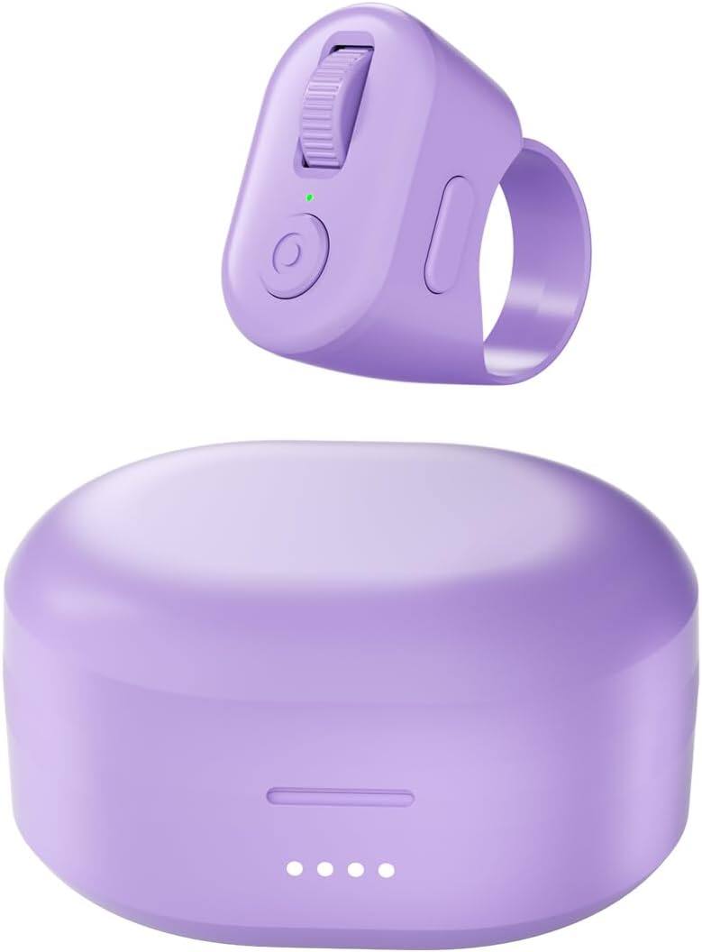 Front. ACJPR - TikTok Scrolling Ring, Bluetooth Page Turner for iPad, Android, iPhone.