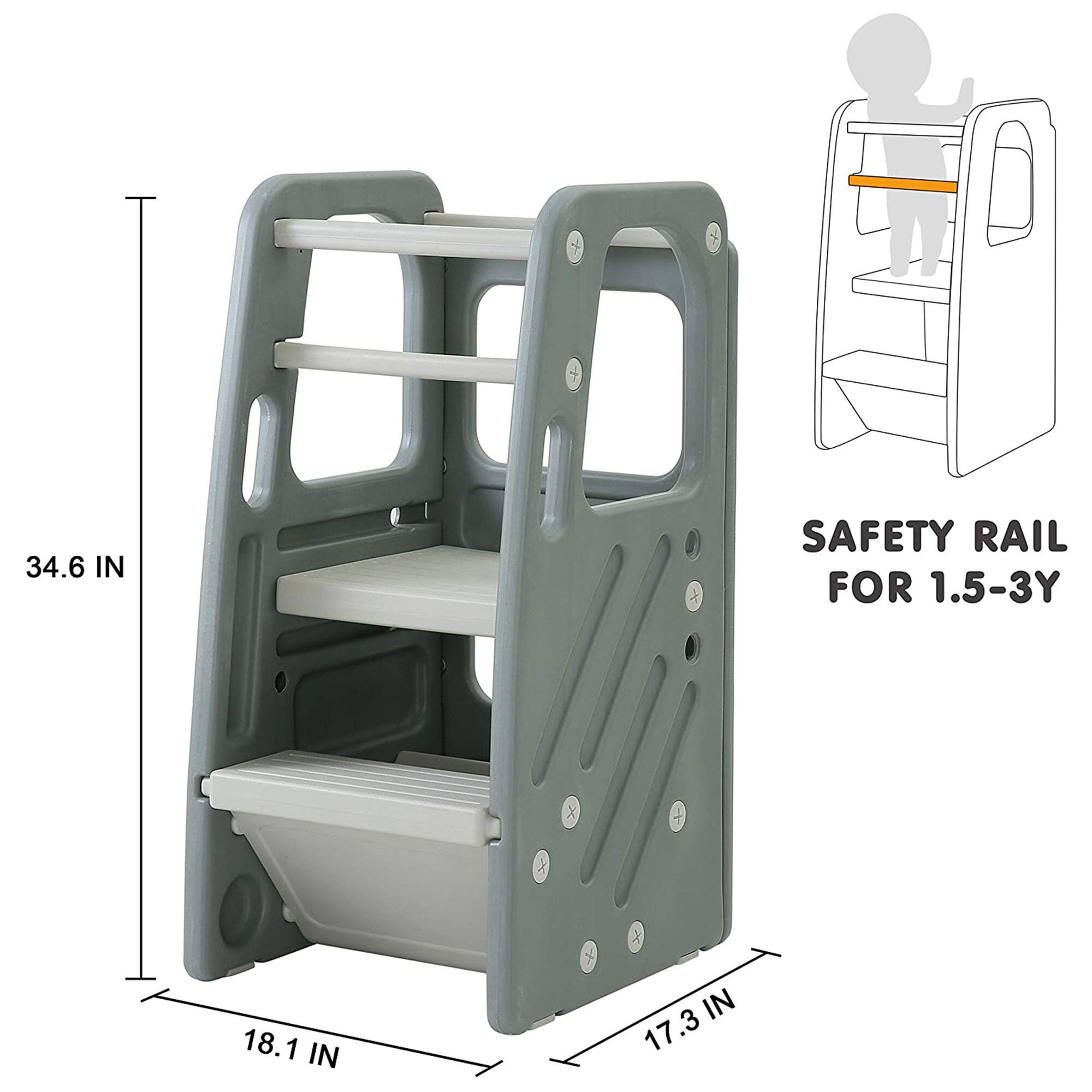 34.6 IN SAFETY RAIL FOR 1.5-3Y  
18.1 IN  
17.3 IN