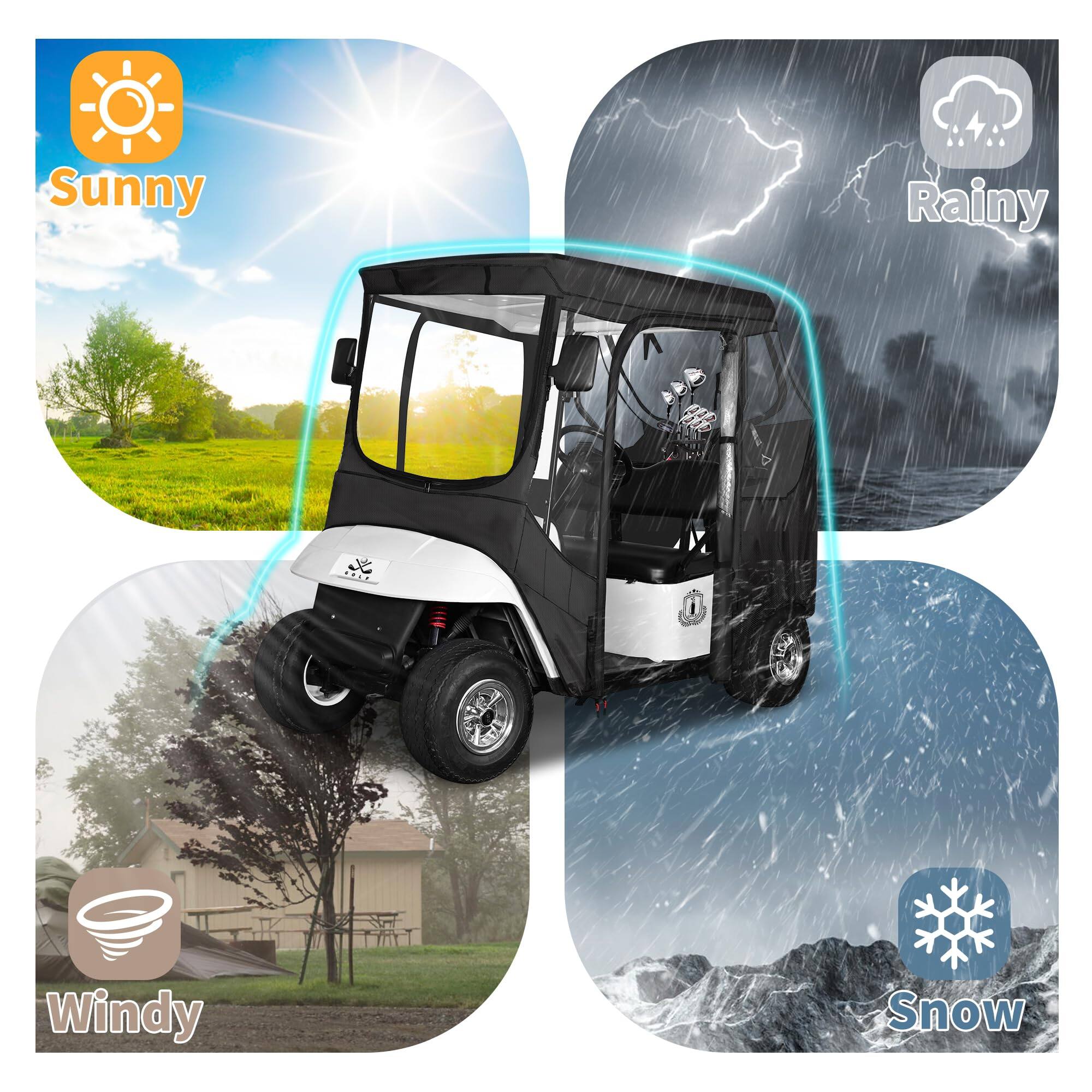 Sunny  
Rainy  
Windy  
Snow