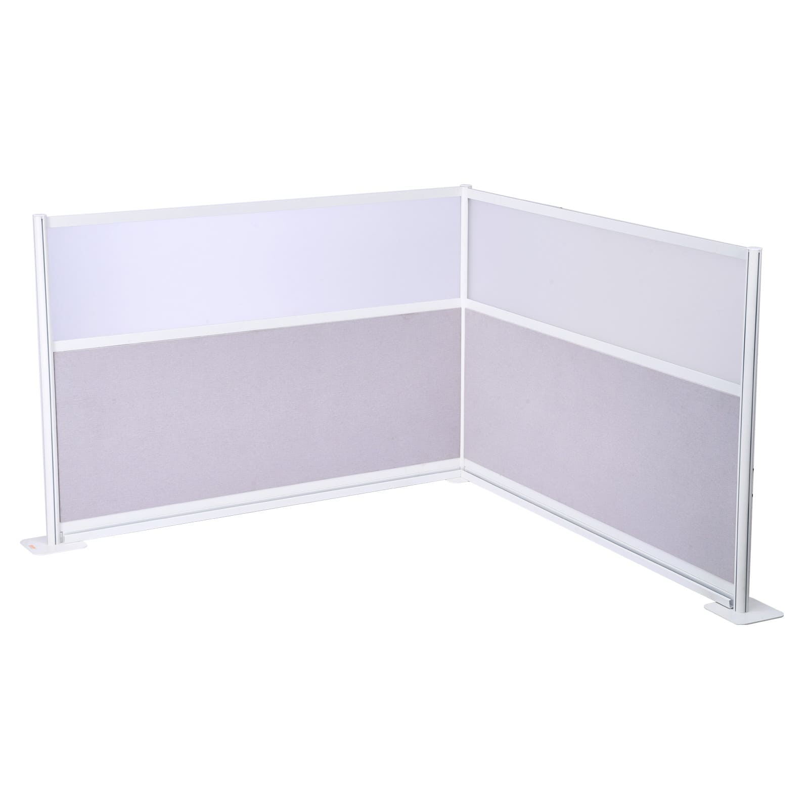 VEVOR - Office Divider Privacy Partitions, 2-Pack, 72" x 48" Room Divider Walls, PET Workstation Cubicle Partition with Frosted - White