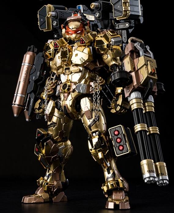 Front. Transformers - HB0092 Michelangelo Golden Version | Heat Boys TMNT Mecha Figure | TFSource.