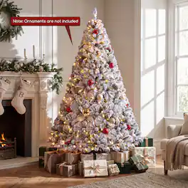 Costway - 6 ft Christmas Tree with Remote APP 300 LED Lights Music Sync 880 Branch Tips - White