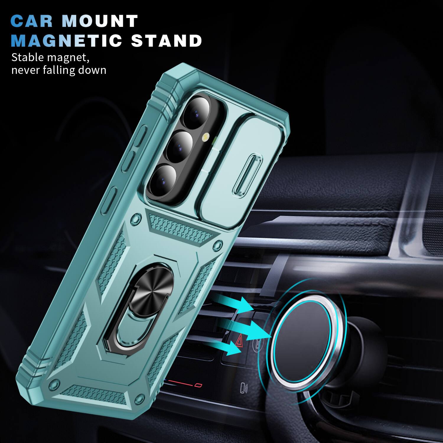 CAR MOUNT MAGNETIC STAND  
Stable magnet, never falling down