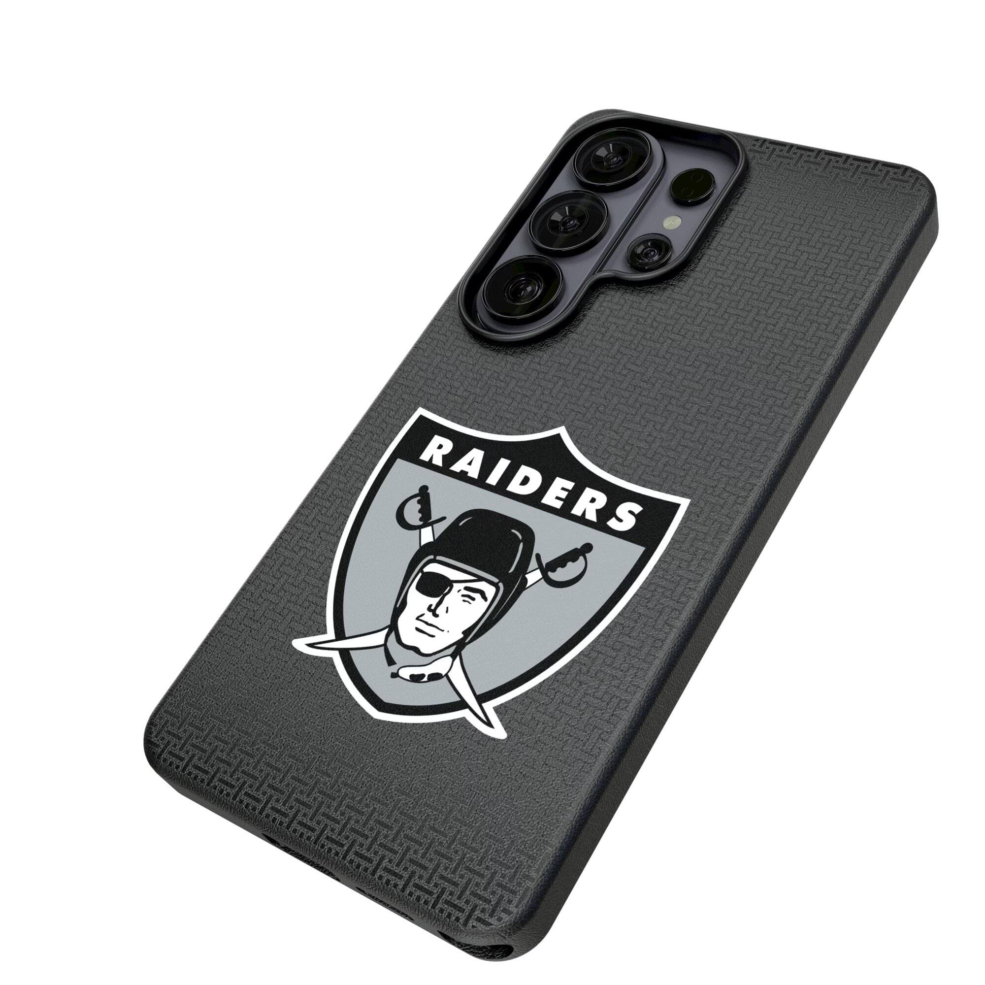 Alt View 1. Keyscaper - Oakland Raiders Historic Collection 1963 Galaxy Magnetic Bump Case - S25 - Black.