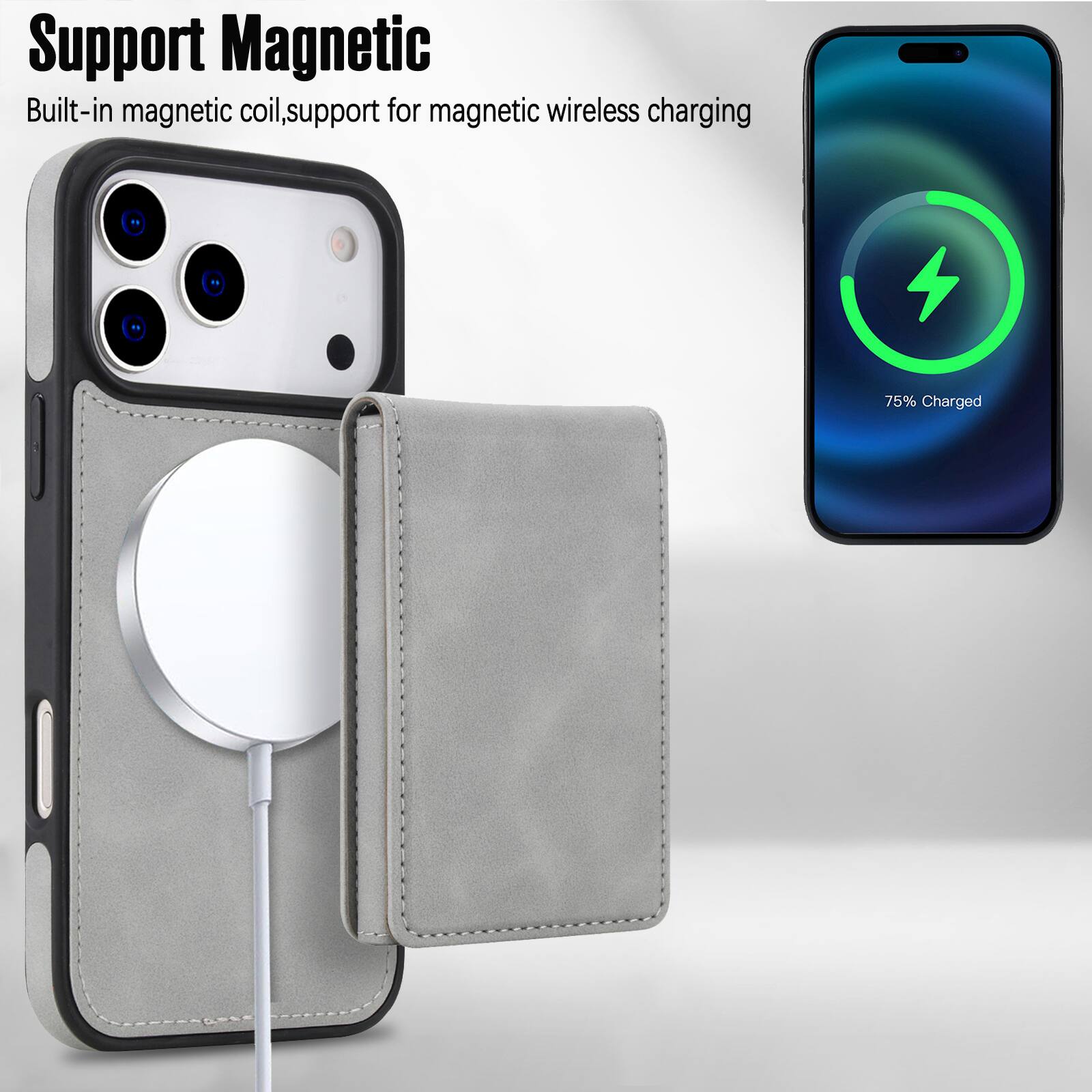 Support Magnetic  
Built-in magnetic coil, support for magnetic wireless charging  
75% Charged